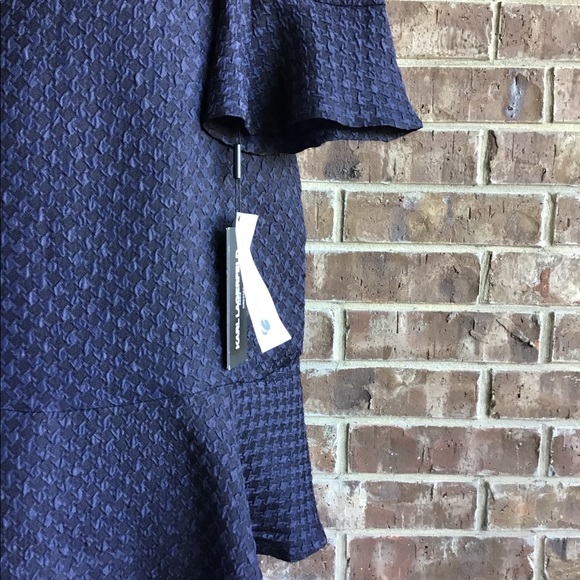 Karl Lagerfeld Flouncy Navy Dress - Picture 3 of 8